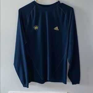 Men’s dri-fit Navy Adidas Norte Dame shirt. Large